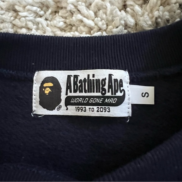 🖤 EUC🖤 A BATHING APE College Logo Crewneck Sweatshirt - Picture 5 of 8